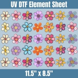 Small Doodle Flowers | Element Sheet
