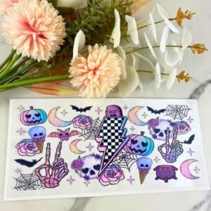 Iridescent Halloween | 16 oz UV DTF Wrap