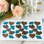 Teal and Leopard Hearts | 40 oz UV DTF Wrap