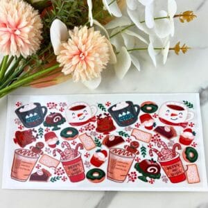 Christmas Coffee | 16 oz UV DTF Wrap