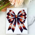 Shiny Football Bow | 4" UV DTF Decal