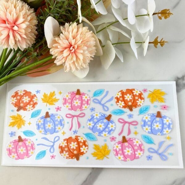 Pastel Floral Pumpkins