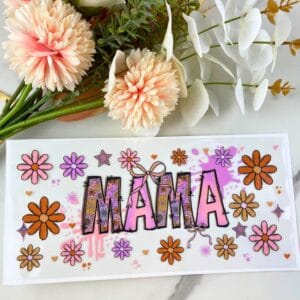 Paint Splatter Mama | 16 oz UV DTF Wrap