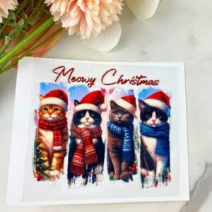 Meowy Christmas | 4" UV DTF Decal