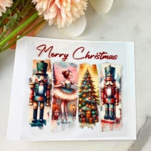 Merry Christmas Brushstrokes | 4" UV DTF Decal