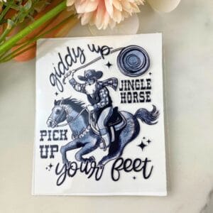 Giddy Up Jingle Horse | 4" UV DTF Decal