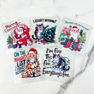 Sarcastic Cat Bundle | 3" UV DTF Ornament Decal