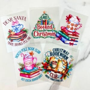 Books Bundle1 | 3" UV DTF Ornament Decal