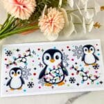 Penguins in Lights | 16 oz UV DTF Wrap