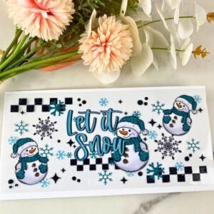 Let it Snow Three Snowmen | 16 oz UV DTF Wrap