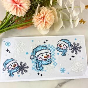 Let it Snow White Snowflakes | 16 oz UV DTF Wrap