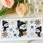 Let it Snow Gold Snowflakes | 16 oz UV DTF Wrap