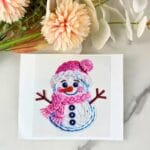 Faux Yarn Snowman | 4" UV DTF Decal