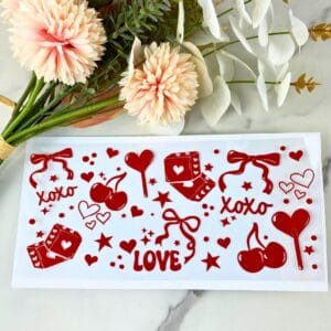 Red Valentines | 16 oz UV DTF Wrap