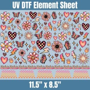 Pink and Orange Checkered | Element Sheet