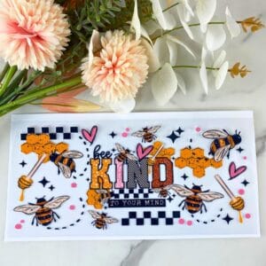 Bee Kind to your mind | 16 oz UV DTF Wrap