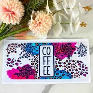 Coffee Leopard Print | 16 oz UV DTF Wrap