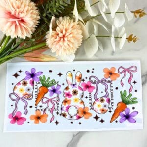 Floral Easter | 16 oz UV DTF Wrap