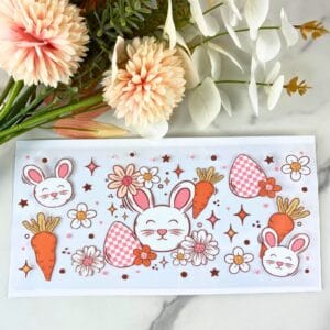 Bunny and Carrot | 16 oz UV DTF Wrap