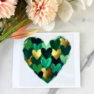 Green Heart of Hearts | 4" UV DTF Decal