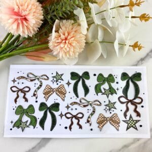 Camo Bows | 16 oz UV DTF Wrap