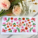 Orange Butterfly Floral | 16 oz UV DTF Wrap