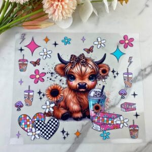 Cow Books Coffee | 20/25 oz UV DTF Wrap