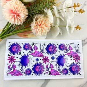 Sun and Moon | 16 oz UV DTF Wrap