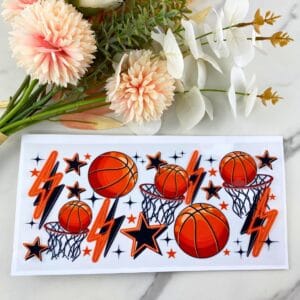 Basketball Lightning | 16 oz UV DTF Wrap
