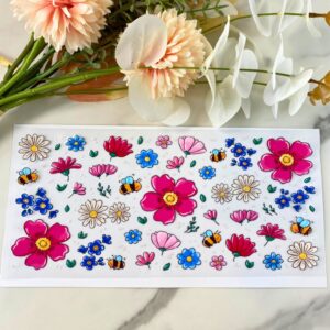 Bee Floral | 16 oz UV DTF Wrap