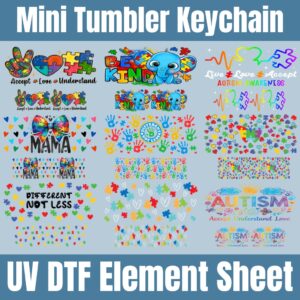 Autism Awareness Mini Tumbler | Element Sheet