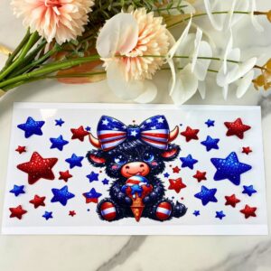USA Cow | 16 oz UV DTF Wrap