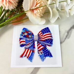Floral Flag Bow | 4" UV DTF Decal