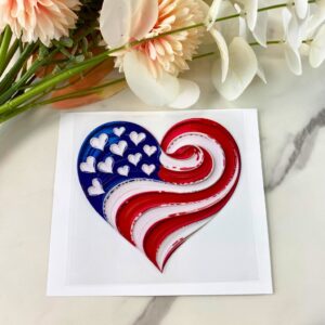 Painted Flag Heart | 4" UV DTF Decal