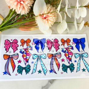 Colorful Bows2 | 16 oz UV DTF Wrap