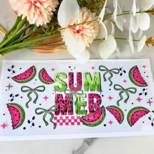 Summer Watermelon | 16 oz UV DTF Wrap
