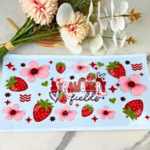 Strawberry Fields | 40 oz UV DTF Wrap