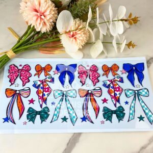 Colorful Bows2 | 40 oz UV DTF Wrap