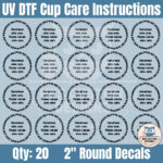 Black 2" Cup Care Instructions | Element Sheet