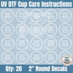 White 2" Cup Care Instructions | Element Sheet